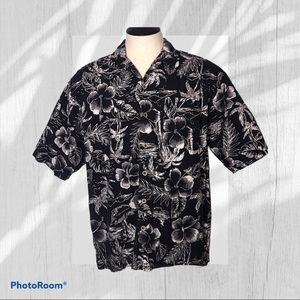 Vintage OP Black Button Down Shirt Large